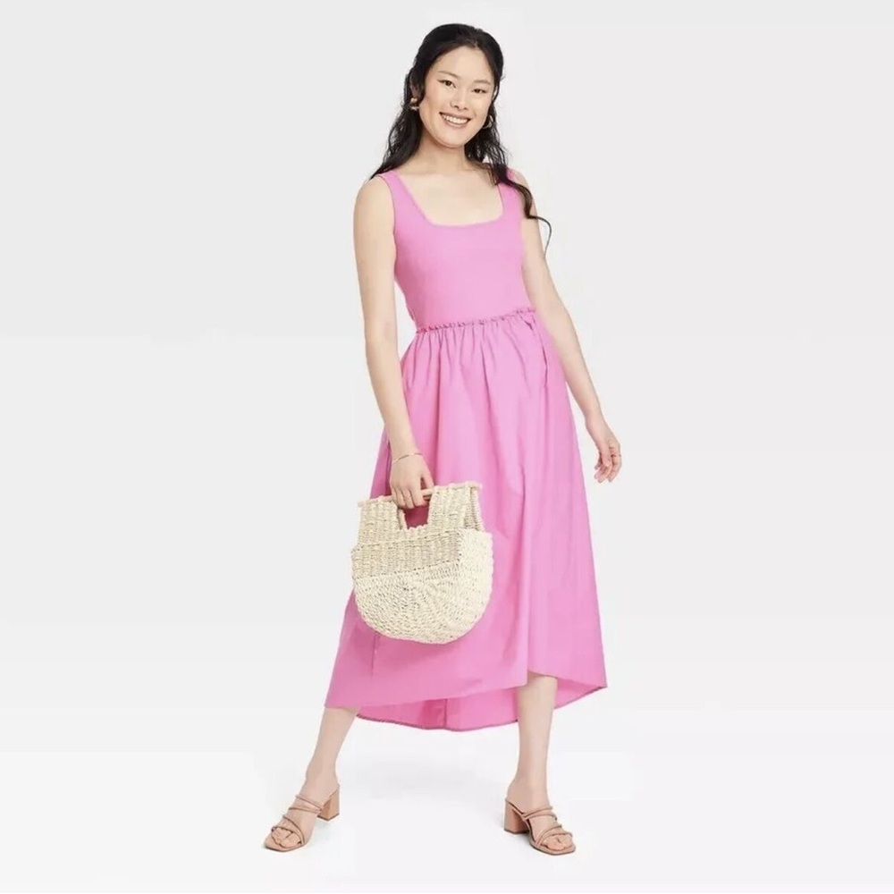 A New Day Women's Midi Ballet Dress w/ Pockets